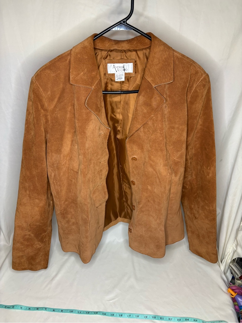 Andrea Viccaro Women's Suede 100% Leather Jacket - Brown